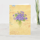 Violet Boeket Blank Note Kaart (Voorkant)