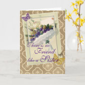  Violet boeket zus en vriend verjaardag Kaart (Gele Bloem)