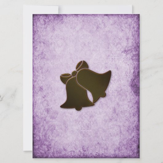 Violet Boho rustieke bruiloft Kaart (Achterkant)