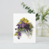  Violet Bouquet Briefkaart (Staand voorkant)