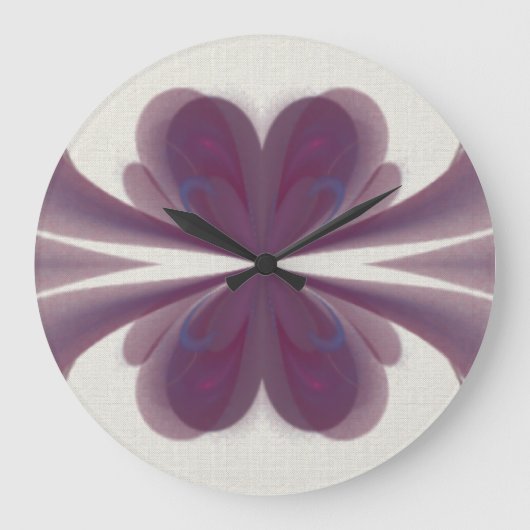 Violet Bow Fractal Clock Grote Klok (Voorkant)