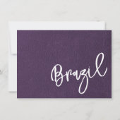 Violet Brazilië Paspoort Bedankkaart (Achterkant)