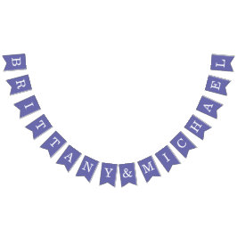 Violet Bruiloft Bruid en bruidegom Namen Eenvoudig Vlaggetjes