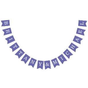 Violet Bruiloft Bruid en bruidegom Namen Eenvoudig Vlaggetjes