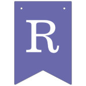 Violet Bruiloft Bruid en bruidegom Namen Eenvoudig Vlaggetjes (Tweede vlag)