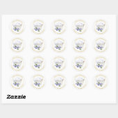 Violet Bubble Bath-label Ronde Sticker (Vel)