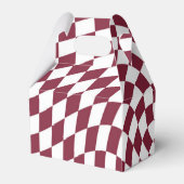 Violet Burgundy Wedding Collectie Checkered Bedankdoosjes (Achterkant)
