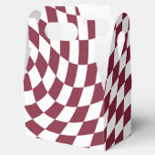 Violet Burgundy Wedding Collectie Checkered Bedankdoosjes (Geopend)