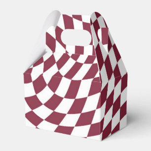 Violet Burgundy Wedding Collectie Checkered Bedankdoosjes