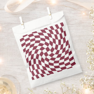 Violet Burgundy Wedding Collectie Checkered Bedankzakje