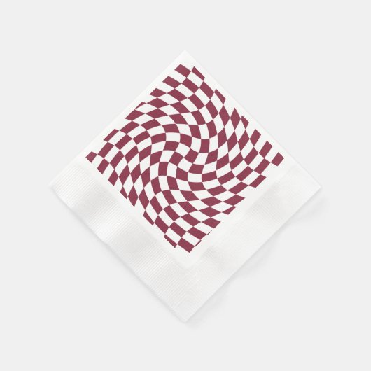 Violet Burgundy Wedding Collectie Checkered Servet (Hoek)
