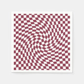 Violet Burgundy Wedding Collectie Checkered Servet (Voorkant)