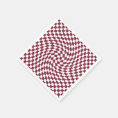 Violet Burgundy Wedding Collectie Checkered Servet (Hoek)