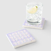 Violet Butterflies Marble Stone Onderzetter (Zijkant)