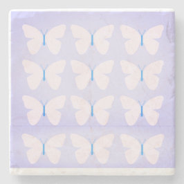 Violet Butterflies Marble Stone Onderzetter
