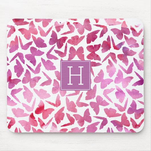 Violet Butterflies Patroon Muismat (Voorkant)