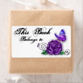 Violet Butterfly en Roos design Etiket (Insitu)