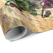 Violet Butterfly Ephemera Ontkoppeling Tissu Cadeaupapier (Rol Hoek)