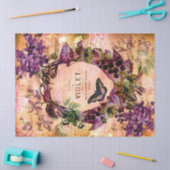  Violet Butterfly Ephemera-ontkoppeling Tissuepapier (Craft)