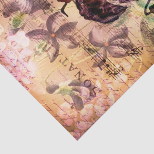  Violet Butterfly Ephemera-ontkoppeling Tissuepapier (Detail)