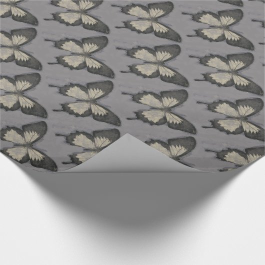  Violet Butterfly Patroon Cadeaupapier (Hoek)