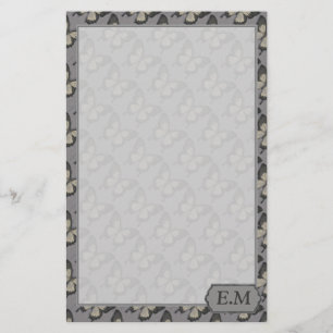 Violet Butterfly Pattern - Gepersonaliseerd Briefpapier
