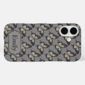 Violet Butterfly Pattern - Gepersonaliseerd Case-Mate iPhone Case (Achterkant (horizontaal))