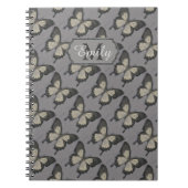 Violet Butterfly Pattern - Gepersonaliseerd Notitieboek (Voorkant)