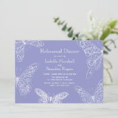 Violet Butterfly repesial Dinner Invitation Kaart (Staand voorkant)