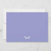 Violet Butterfly repesial Dinner Invitation Kaart (Achterkant)