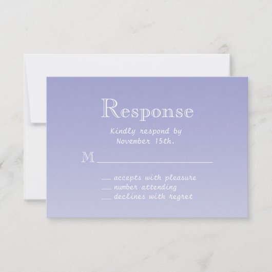 Violet Butterfly RSVP Kaartje (Voorkant)