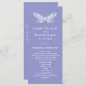 Violet Butterfly Wedding Programme Programmakaart (Voorkant / Achterkant)