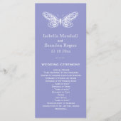 Violet Butterfly Wedding Programme Programmakaart (Voorkant)