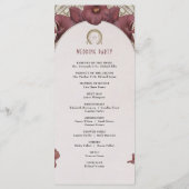 Violet Calla Lilies Wedding Program Art Nouveau Programmakaart (Achterkant)