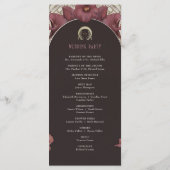 Violet Calla Lilies Wedding Program Art Nouveau Programmakaart (Achterkant)