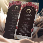 Violet Calla Lilies Wedding Program Art Nouveau Programmakaart