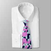 Violet Camouflage in Deep Blue en Soft Blue Stropdas (Gebonden)