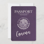 Violet Cancun Passport Sla de datum op Save The Date (Achterkant)