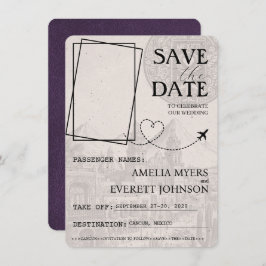 Violet Cancun Passport Sla de datum op Save The Date