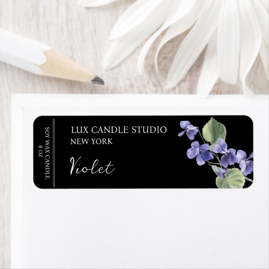 Violet Candle Label (Insitu)