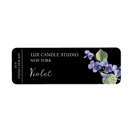 Violet Candle Label (Voorkant)