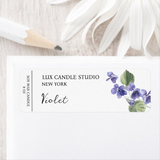 Violet Candle Label (Insitu)