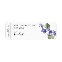 Violet Candle Label