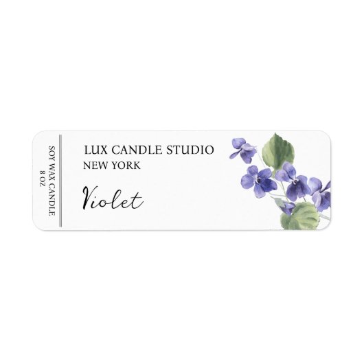 Violet Candle Label (Voorkant)