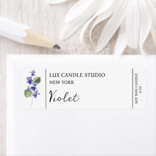 Violet Candle Label (Insitu)