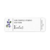 Violet Candle Label (Voorkant)