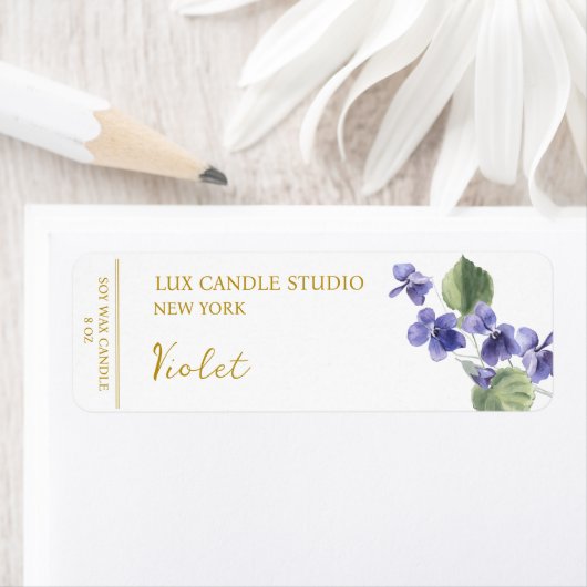 Violet Candle Label (Insitu)