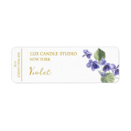 Violet Candle Label