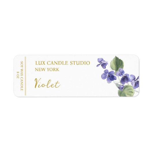 Violet Candle Label (Voorkant)