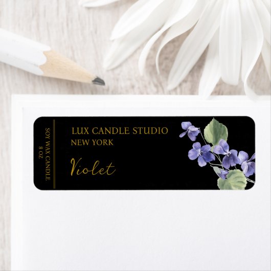 Violet Candle Label (Insitu)